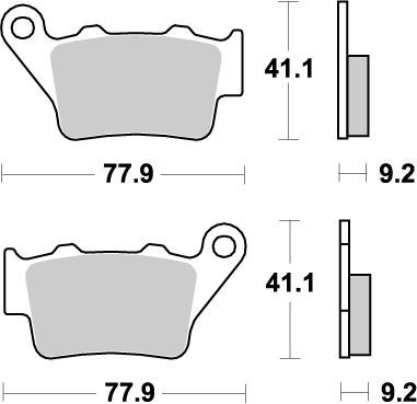 TE 510 (1987 - 2010) moto-master brakepads ktm rear: 125cc-525cc 1994-2003, husqvarna rear: cr/wr/te | MOTO-MASTER