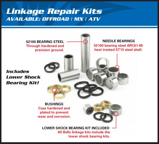 250 260 WRK (1993 - 1995) linkage bearing kit | All Balls