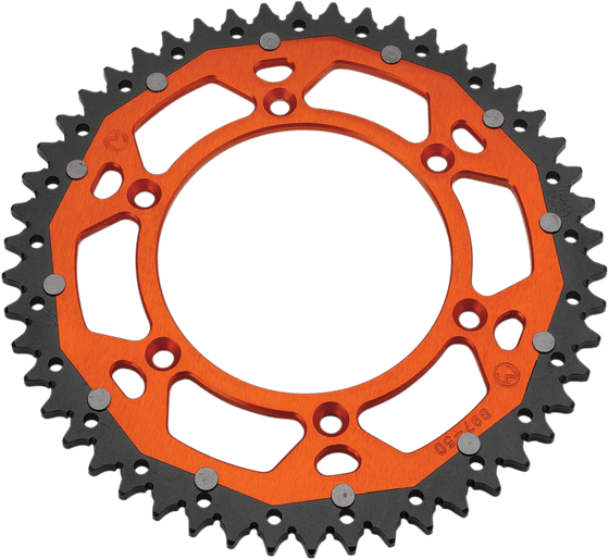 TC 250 (2014 - 2022) dual mse rear sprocket - 52 teeth - orange/natural | MOOSE RACING