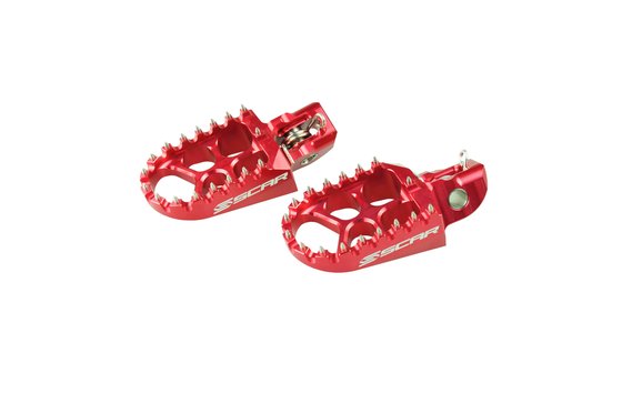 FE 350 (2017 - 2022) evo footpegs in red for gasgas | SCAR