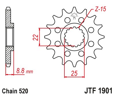 FE 350 (2014 - 2021) steel front sprocket | JT Sprockets