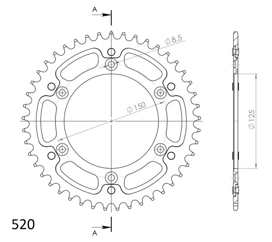 FE 350 (2014 - 2020) stealth rear sprocket | Supersprox