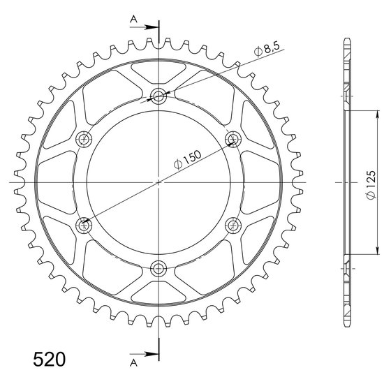 FE 350 (2014 - 2020) steel rear sprocket | Supersprox