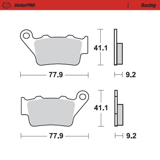 TE 410 (1995 - 2000) sintered metal racing brake pads | MOTO-MASTER