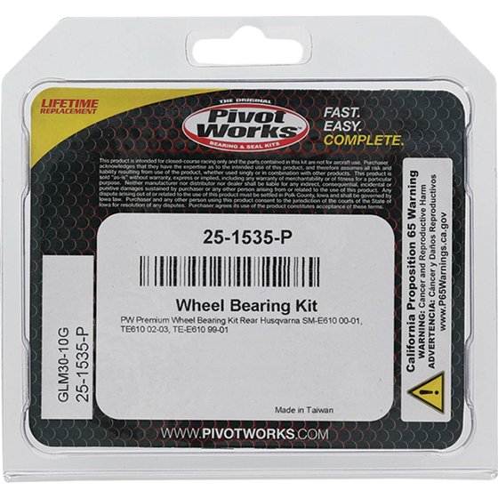 TE 610 E IE (1999 - 2003) wheel bearing kit rear | All Balls