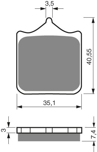 SMS 630 (2010 - 2012) goldfren brake pads 177 ceramic carbon s3 1pair = 4small | Goldfren