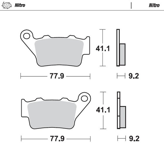 CR 125 (1984 - 2009) moto-master brakepads ktm rear: 125cc-525cc 1994-2003, husqvarna rear: cr/wr/te | MOTO-MASTER