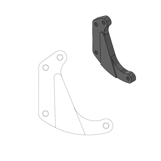 TXC 250 (2008 - 2010) brake caliper relocation bracket | MOTO-MASTER