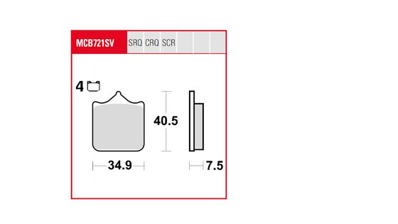 SM 450 R (2008 - 2010) sintered metal brake pad | TRW