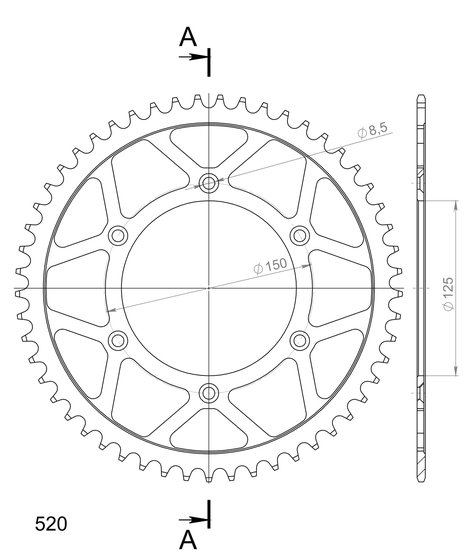 FS 450 (2018 - 2020) steel rear sprocket | Supersprox