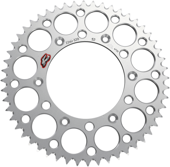 TE 125 2T (2014 - 2016) aluminum rear sprocket - 52 teeth | RENTHAL