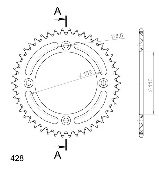 TC 85 (2015 - 2023) supersprox alu rear sprocket ktm 85sx / husqv. 85tc orange 46 | Supersprox