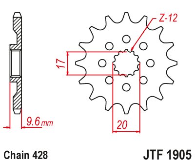 TC 85 (2018 - 2023) steel front sprocket | JT Sprockets