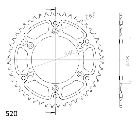 FE 501 (2014 - 2020) stealth rear sprocket | Supersprox