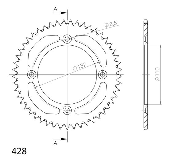 TC 85 (2015 - 2023) supersprox alu rear sprocket ktm 85sx / husqv. 85tc orange 49 | Supersprox