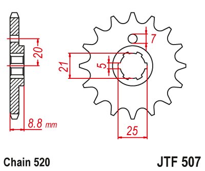 CR360 (1992 - 1994) steel front sprocket | JT Sprockets