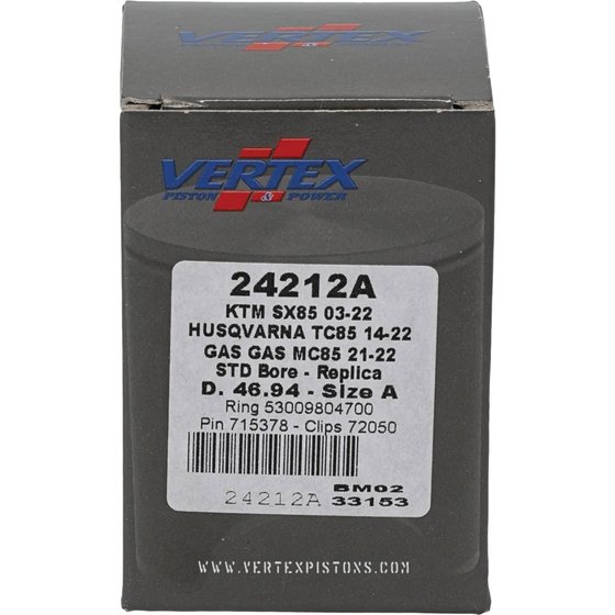 TC 85 (2014 - 2023) cast replica piston kit | Vertex