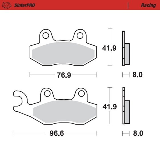 TE 610 E IE (1992 - 1994) sintered metal racing brake pads | MOTO-MASTER