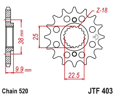 TC 449 (2011 - 2012) steel front sprocket | JT Sprockets