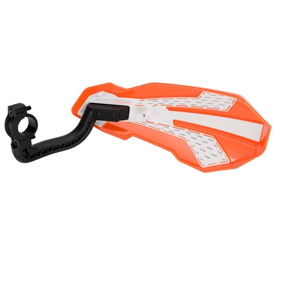 TE 125 2T (2014 - 2016) mx flow handguards in orange/white | POLISPORT