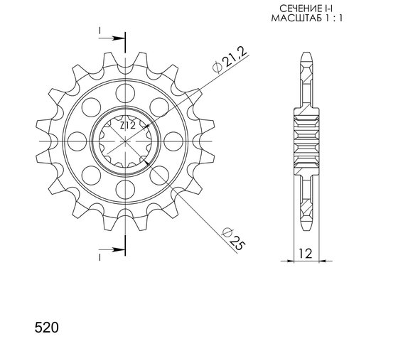 CR 125 (1984 - 1987) supersprox / jt front sprocket 823.13 | Supersprox