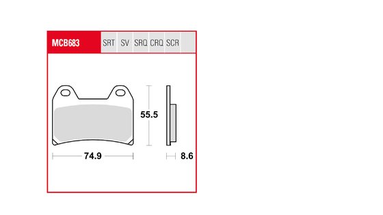 NUDA 900 (2013 - 2013) sintered metal brake pad | TRW