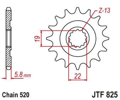 TC 250 (2009 - 2013) steel front sprocket | JT Sprockets