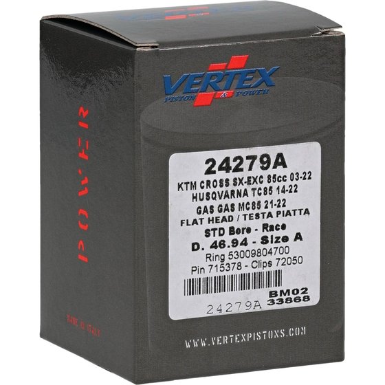 TC 85 (2014 - 2023) cast race piston kit | Vertex