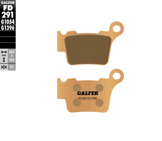 TE 125 2T (2011 - 2016) street sinter brake pad | GALFER