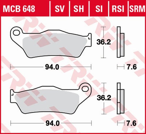 TE 410 (1997 - 2000) organic brake pad for scooter - 125 | TRW