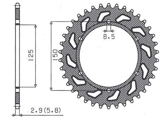 TC 125 (2014 - 2022) rear steel sprocket - 48 teeth, 520 pitch | SUNSTAR SPROCKETS