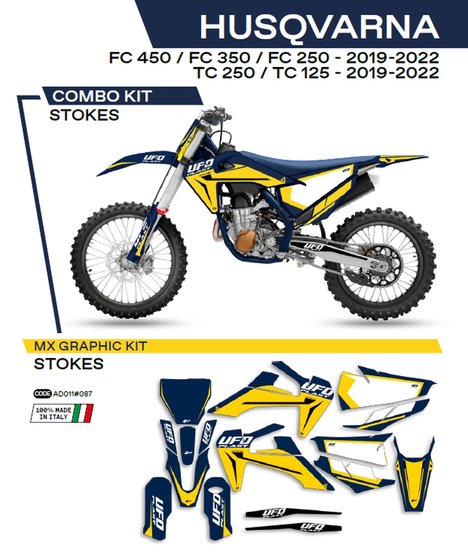 FC 250 (2019 - 2022) ufo graphic kit tc/fc 125/450 2019- stokes blue | UFO