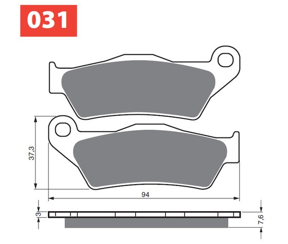 TE 250 (2002 - 2023) goldfren brake pads 031 ceramic carbon s33 | Goldfren