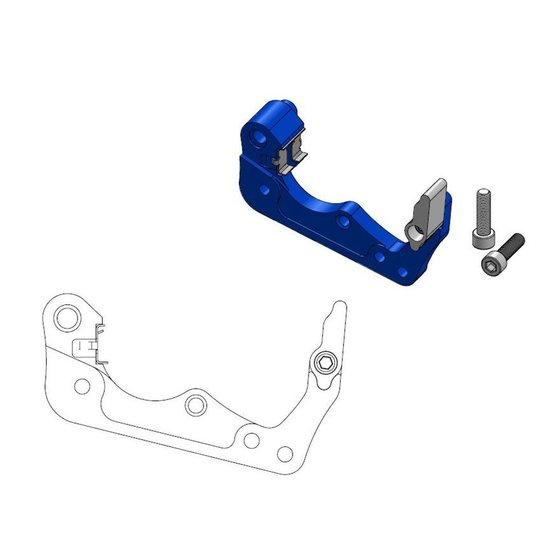 FX 450 (2018 - 2022) blue brake caliper relocation bracket | MOTO-MASTER