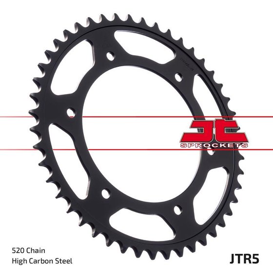 TR 650 STRADA (2013 - 2013) rear sprocket - 47 teeth, 520 pitch, black | JT Sprockets