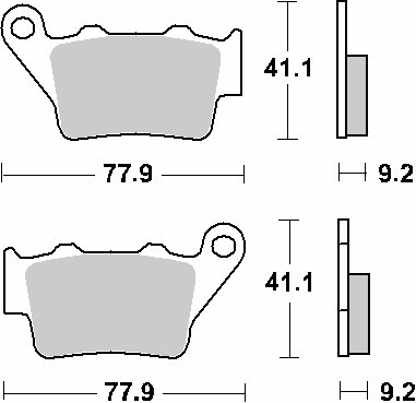 570 TC (2001 - 2013)  sbs brakepads carbon silver | SBS