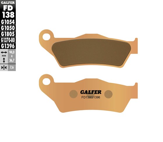 FE 450 (2014 - 2021) street sinter brake pads - front | GALFER