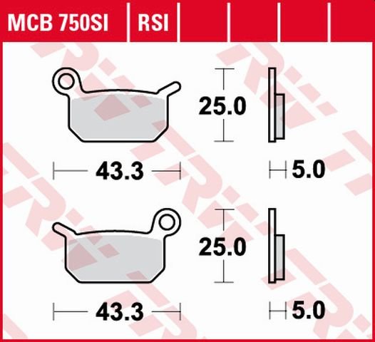 EE 5 (2020 - 2022) si series sindered off-road brake pads | TRW