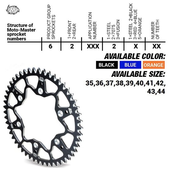 TC 50 (2017 - 2022) rear aluminum sprocket | MOTO-MASTER