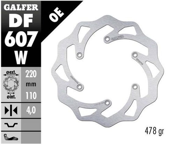 TE 250 (2014 - 2022) fixed wave brake rotor | GALFER