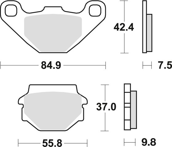 TE 610 E IE (1991 - 1991) sintered metal brake pad | TRW