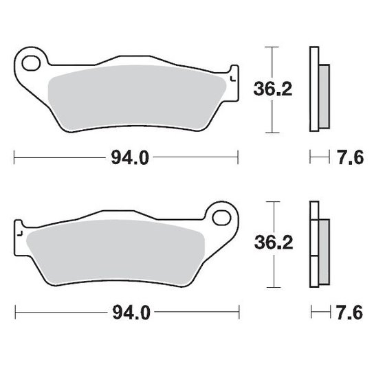 570 TC (2001 - 2002) sukepinto metalo lenktyninių stabdžių trinkelės | MOTO-MASTER