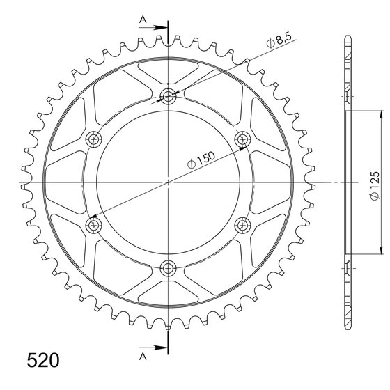 FS 450 (2018 - 2020) plieninė galinė žvaigždutė | Supersprox