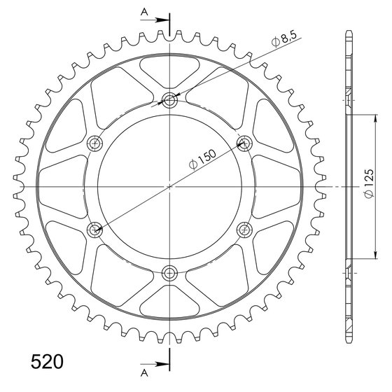 FS 450 (2018 - 2020) plieninė galinė žvaigždutė | Supersprox