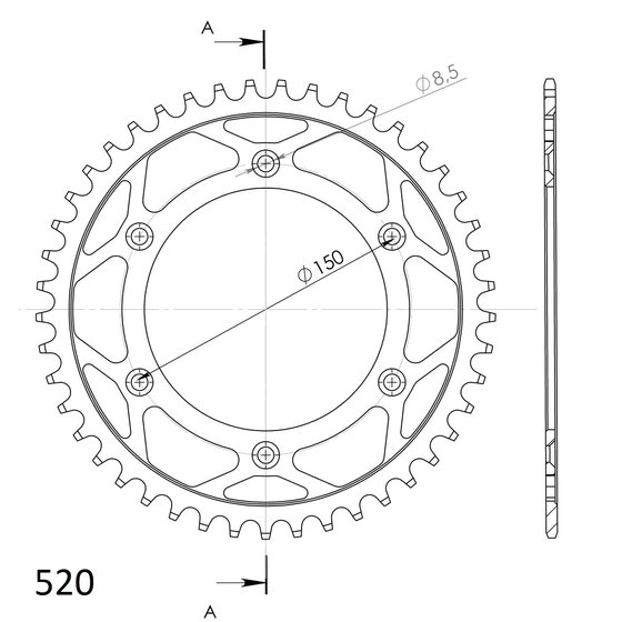 FS 450 (2018 - 2020) plieninė galinė žvaigždutė | Supersprox