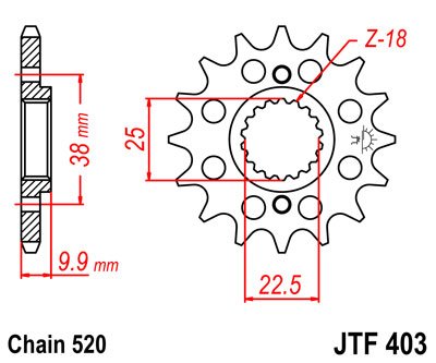 TE 449 (2011 - 2012) plieninė priekinė žvaigždutė | JT Sprockets