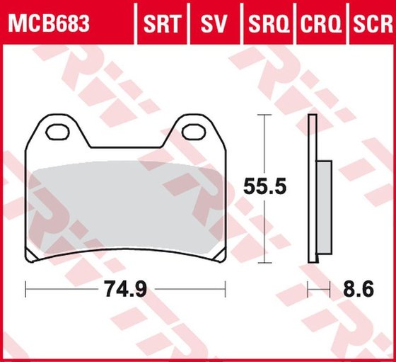 SM 610 (1999 - 2007) lenktyninių stabdžių kaladėlės iš hiper-karbono | TRW