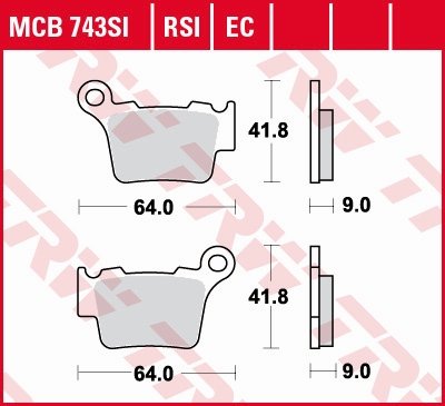 TC 125 (2014 - 2022) organinės bekelės stabdžių trinkelės | TRW