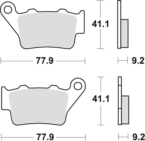 SM 125 S (2009 - 2012) sukepinto metalo bekelės stabdžių trinkelės | TRW