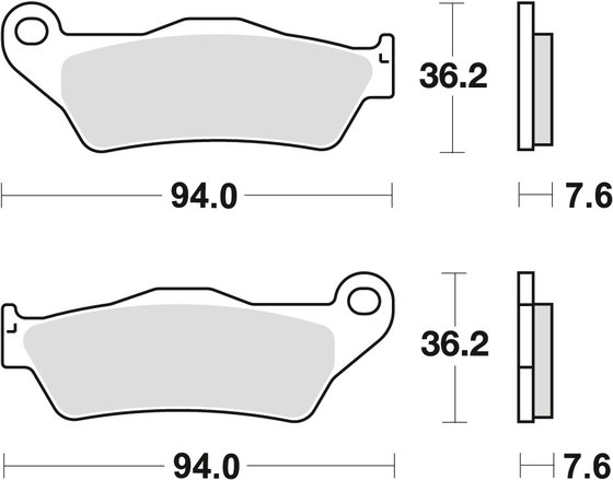 CR 125 (1995 - 2013) sukepinto metalo bekelės stabdžių trinkelės | TRW